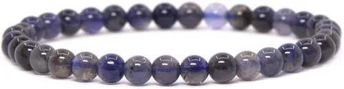 Vista 10 de Justinstones Gem - Pulsera elástica de cuentas redondas de 6 mm de piedras semipreciosas, unisex, 16.5 cm Ojo de tigre azul dorado AA