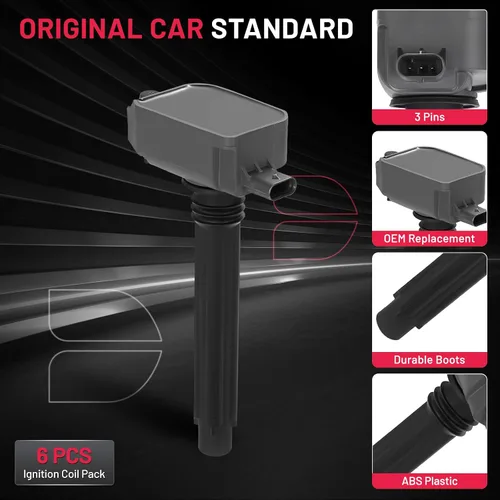 Vista 4 de Paquete de bobinas de encendido UF807 compatible con Ram 1500 19-21 Jeep Grand Cherokee 16-21 Wrangler Gladiator Dodge Durango Chrysler Pacifica