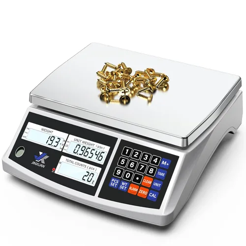 Vista 14 de Balanza de conteo de precio industrial, balanza de banco digital de 22lb/10kg x 0.1g para inventario de piezas pequeñas, balanza de monedas