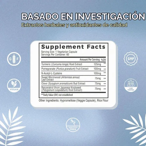 Vista 6 de NCL Premium Biofilm Complex Suplemento - 60 Cápsulas Veganas