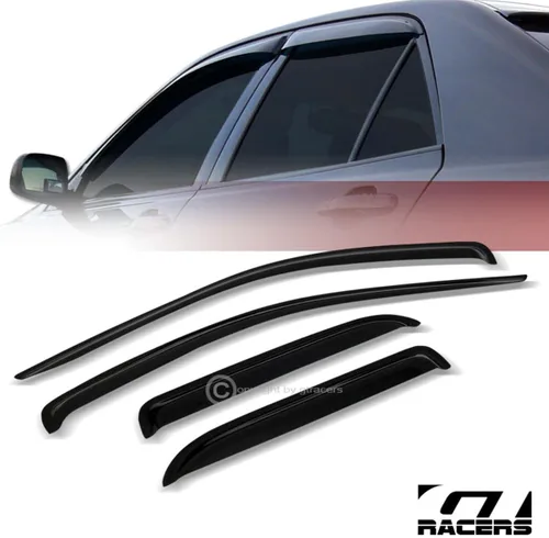 Vista 2 de R&L Racing Deflectores de protección contra el sol y la lluvia, para ventana compatible con Dodge Ram Quad Cab 2002-2009