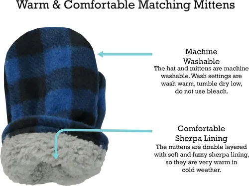 Vista 4 de N'Ice Caps Conjunto de invierno para niños y bebés con forro polar y solapa