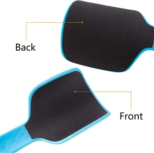 Vista 3 de Haploon 4 piezas de limas curvadas en forma de U para pies y callos para pies, limpiador colosal de doble cara, raspa y removedor de callos