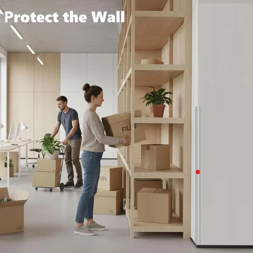 Vista 6 de Protector de esquina de pared, paquete de 2 protectores de esquina autoadhesivos para paredes Clear Corner Guard for Walls, 1.57" W x 35.4" L