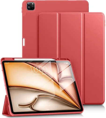 Vista 12 de DTTO Funda para iPad Air de 13 pulgadas M3/M2 2025/2024, iPad Pro de 12.9 pulgadas (6ª/5ª/4ª/3ª generación), funda suave con soporte triple delgado