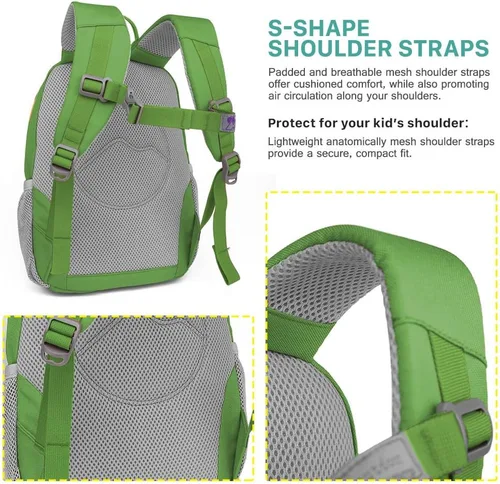 Vista 7 de MOUNTAINTOP Mochila infantil para niños y niñas, bolsa de jardín de infantes preescolar