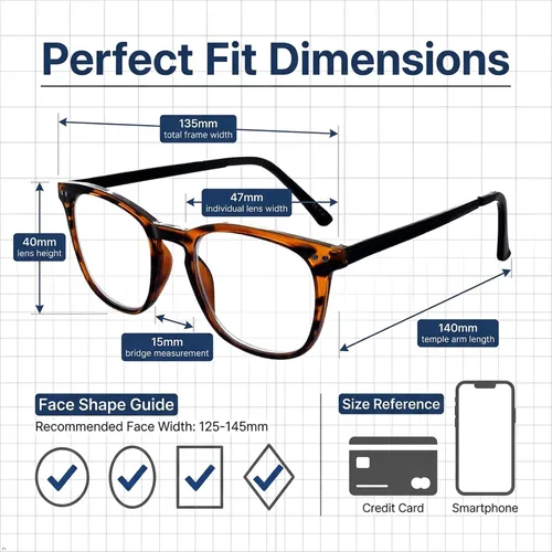 Vista 4 de Eyekepper Lectores Retro Cuadrado Plástico Marco Metal Brazos Lectura Gafas Ámbar/Negro Brazo +0.5 Brazo ámbar/negro