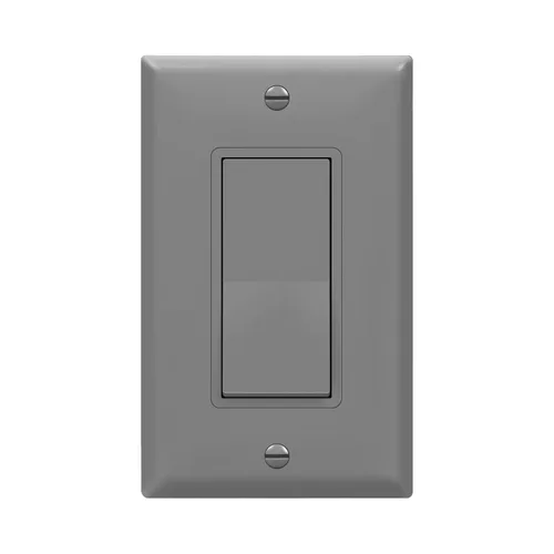 Vista 16 de ENERLITES - Interruptor de palanca decorativo de encendido/apagado con placas de pared, unipolar, 3 cables, tornillo de conexión a tierra, grado