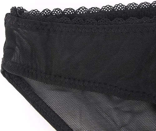 Vista 6 de Sheer Bra and Panty Sets for Women, See Through Mesh Underwire Bras Briefs Lace Lingerie Set 2 Piece