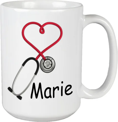Vista 16 de Exfoliantes de café y guantes de goma #Nurselife, taza de café impresa para enfermera, regalo para enfermera (diseño 1, 11 onzas)