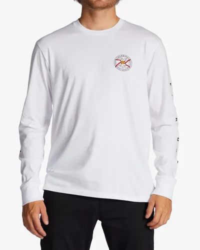 Vista 3 de Billabong FL Salute LS Tee - Camisas de algodón de manga larga para hombre, ajuste regular, ropa de playa estilo de vida, Mapa