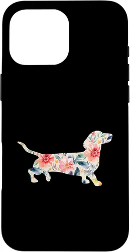 Vista 18 de Funda para perro salchicha floral para iPhone 12 mini