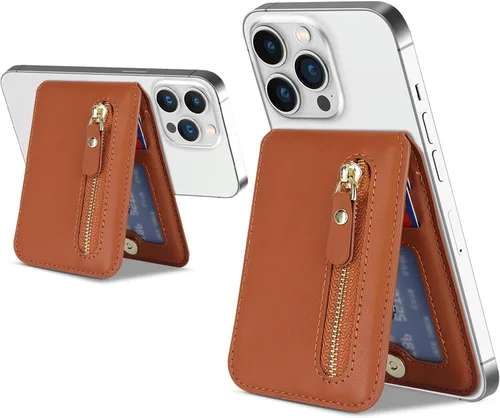 Vista 13 de Cavor Compatible con Apple Magsafe Wallet con soporte ajustable, cartera magnética para iPhone 17/16 Pro Max/15/14 Plus/13/12 Magsafe - Tarjetero