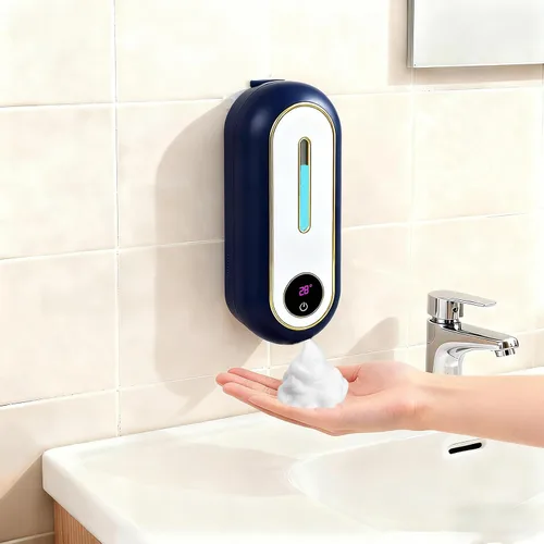 Vista 11 de Dispensador automático de jabón sin contacto, dispensador de jabón de espuma de 5 niveles visuales, tanque de almacenamiento de líquido de 11.3