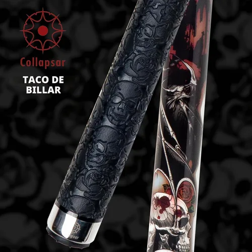 Vista 5 de Collapsar CBP Palo de Billar con Estuche Duro 1X1, Punta de 13 mm con Tecnología de Baja Deflexión, Taco de Billar de 58" de 2 Piezas, 19-21 oz