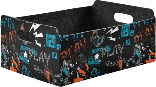 Vista 21 de CaTaKu Cesta de almacenamiento personalizada rectangular con asa, organizador de girasol, cesta con nombre para niñas Un nombre negro