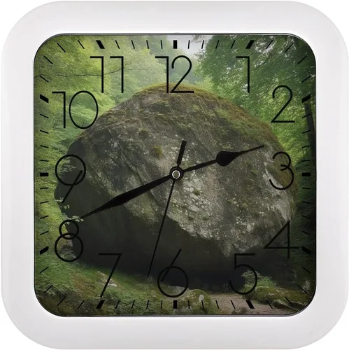Vista 29 de 10" Square Modern Wall Clock,Different Heart Patterns Print Kitchen Clocks Wall Battery Operated,Silent Non Ticking Unique Funny Cute Wall Clock for