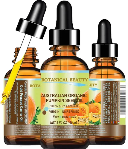 Vista 9 de Aceite orgánico australiano de semillas de calabaza. 100% puro/natural/sin diluir/sin refinar/certificado orgánico/prensado en frío. "Una