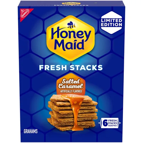 Vista 20 de HONEY MAID Fresh Stacks Chocolate Graham Crackers, aperitivos de viaje a granel, 6 cajas (36 paquetes de aperitivos múltiples)