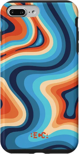 Vista 12 de Funda psicodélica para iPhone 16 Retro Groovy Liquid Swirl Hippie 70's 80's