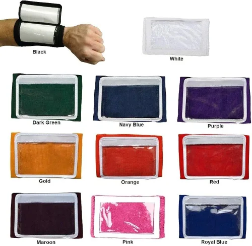 Vista 2 de Martin Sports Docena (12) Pack de entrenadores de muñeca de fútbol y béisbol de 3 bolsillos para adultos (blanco)