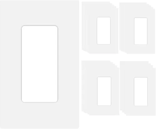 Vista 21 de Placa de pared Decora sin tornillos de 4 segmentos, placa frontal eléctrica para interruptor de luz, interruptor inteligente, receptáculo