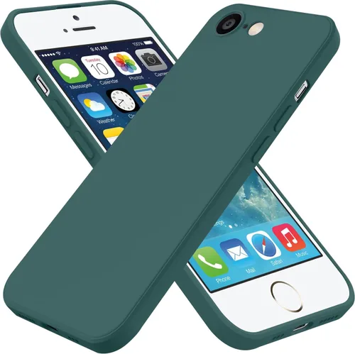 Vista 14 de Funda para iPhone SE de 3ª generación 2022, iPhone SE 2020, iPhone 7/8, funda de goma de gel de silicona líquida, funda protectora antideslizante