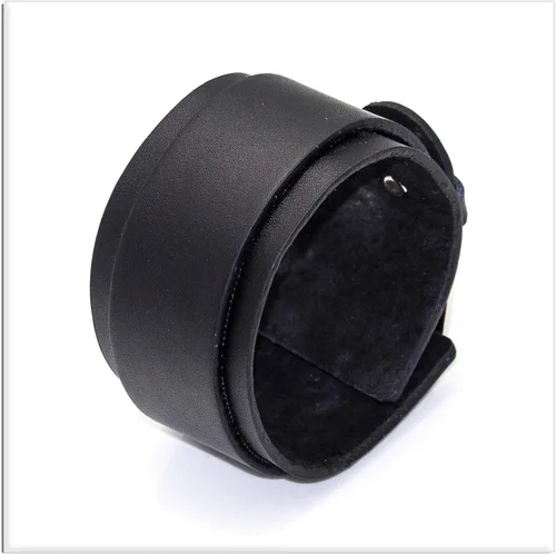 Vista 3 de Xusamss Pulsera de cuero ancha de la pulsera de la hebilla del cinturón de la aleación punk, 7"-8