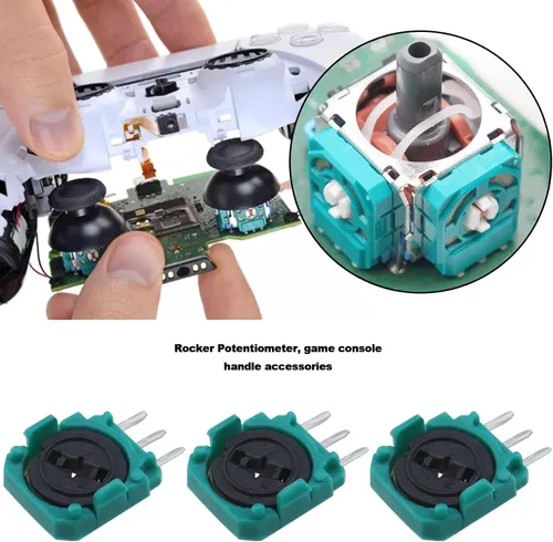 Vista 3 de Create idea 8 bolsillos de repuesto para joystick de 3 pines, compatibles con controladores PS4, sensores de potenciómetro de recortadora de 10 K