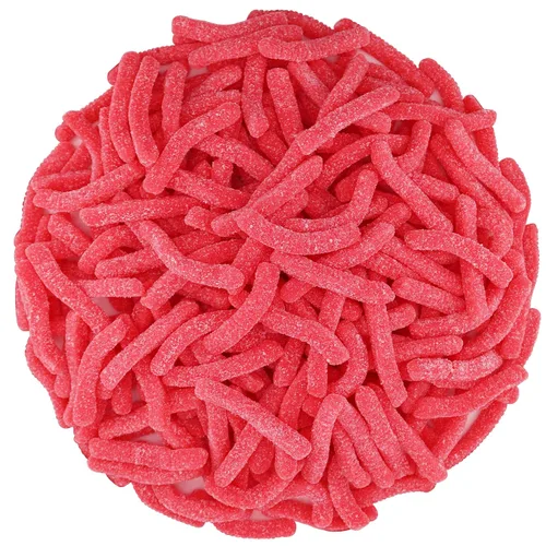 Vista 21 de FirstChoiceCandy Gusanos de gomita agridulce, varios sabores y colores sólidos (1 libra, frambuesa azul)