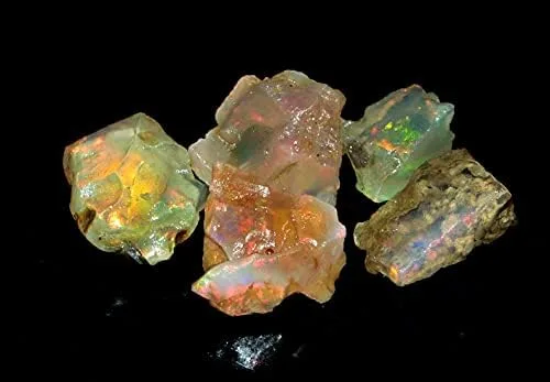 Vista 3 de Crystalshop - Cristales de ópalo crudos 25 quilates de grado AAA auténtico, piedras de reiki y curación, piedras preciosas para hacer joyas, ópalo