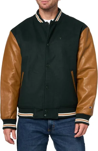 Vista 9 de Champion Men's Letterman Varsity Bomber Jacket With Faux Leather Sleeves
