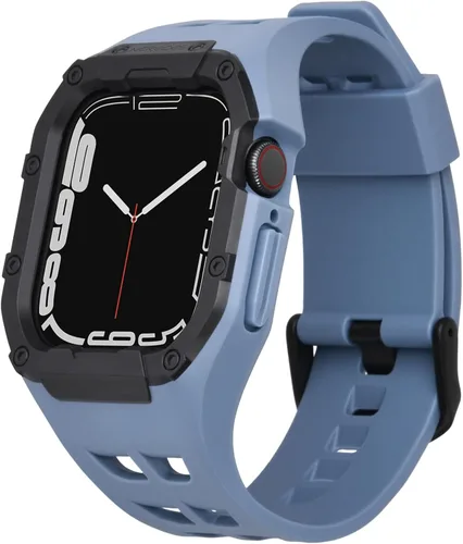Vista 11 de Nereides - Correa de reloj compatible con Apple Watch de 45 y 44 mm, para iWatch Series 9/8/7/6/5/4/SE/SE2, estuche resistente de alta resistencia