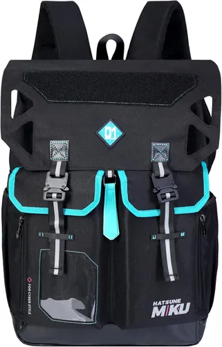 Vista 11 de x Mochila de viaje Hatsune Miku Collaboration para mujer y hombre, Anime