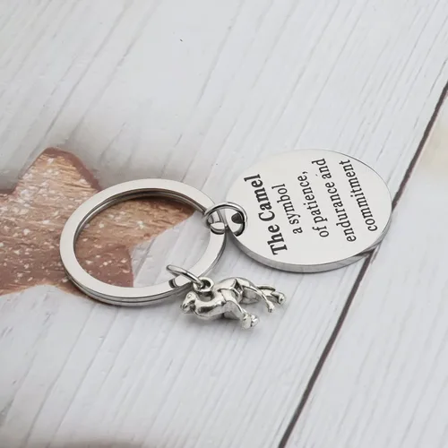 Vista 7 de ENSIANTH Llavero de camello, regalo inspirador para amantes del camello, regalo para amantes de los animales del desierto, regalo para dueños de cam