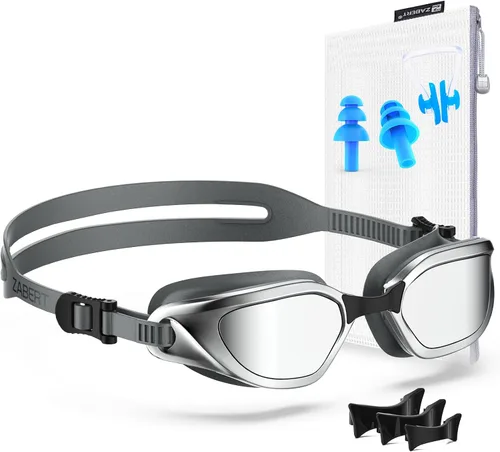 Vista 9 de Gafas de natación W2 para adultos, hombres y mujeres, protección UV antivaho sin fugas
