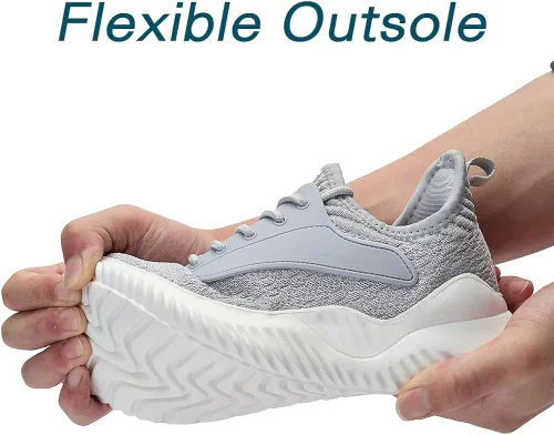 Vista 3 de Akk - Zapatos deportivos para caminar para mujer tenis casuales sin cordones con espuma viscoelástica para el trabajo interiores exteriores gimnasio