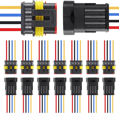 Vista 10 de 10 Piezas Conector de 1 Pin Impermeable Eléctrico Enchufe de 1 Pin Auto Cable Eléctrico Conectores de Desconexión Rápida Automotrices Conectores