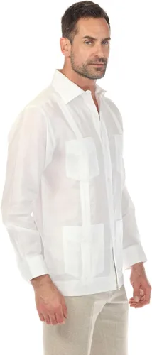 Vista 4 de Mojito - Camisa de manga larga para hombre, 100% lino irlandés