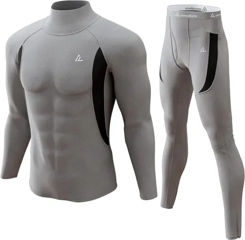Vista 38 de Conjunto de ropa interior térmica para hombre, ropa interior larga 1#verde militar