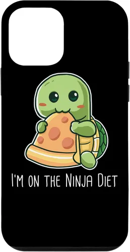 Vista 15 de Funda para iPhone 11 Pro Max I'm On The Ninja Diet Divertida Tortuga Comiendo Pizza Nerd Geek