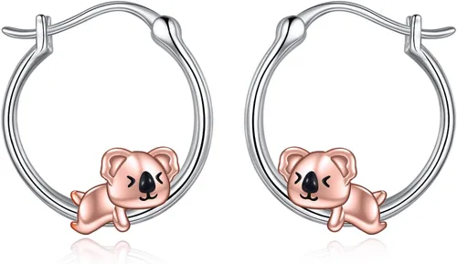 Vista 20 de VONALA Bonitos aretes de aro de plata de ley 925, regalos de cumpleaños para mujer