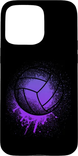Vista 27 de iPhone 15 Jugador de Voleibol Deporte Niñas Mujeres Bday Purple Beach Team Case