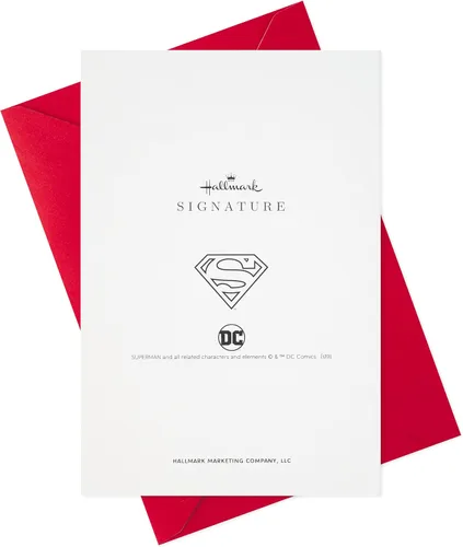 Vista 6 de Tarjeta de felicitación de cumpleaños para él Hallmark (automóvil clásico), Superman Silhouette