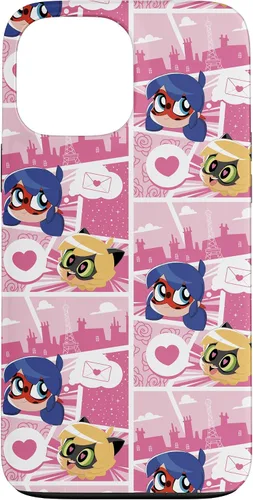 Vista 24 de Miraculous Ladybug Chibi Collection Mensaje para Cat Noir Funda para iPhone 17