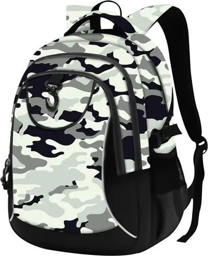 Vista 30 de Mochila escolar estilo Rickyh, mochila de viaje para hombres y mujeres, mochila ligera con compartimento para portátil, Tamaño único