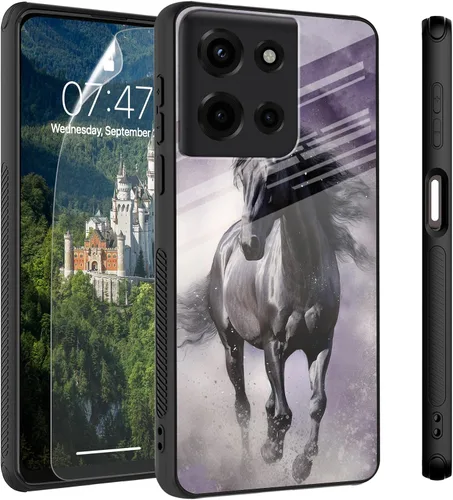 Vista 89 de Funda para Motorola Moto Edge 2022, cubierta trasera de vidrio templado con protector de pantalla, protección a prueba de golpes para Motorola Moto