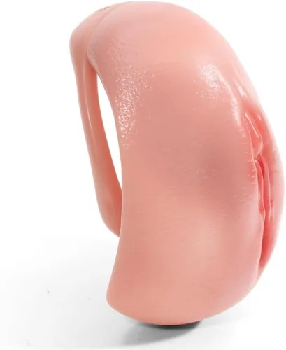 Vista 9 de Heuceo Jaula de castidad de coño realista masculino con 4 anillos, diseño de jaula de pene de vagina realista, cerradura de pene negativa invertida