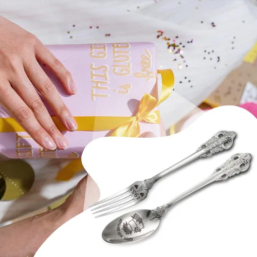 Vista 4 de Linda cuchara de regalo para mujeres, hombres, regalos de feliz cumpleaños 70 para parejas, ella, regalos de cumpleaños de 1953 para hombres