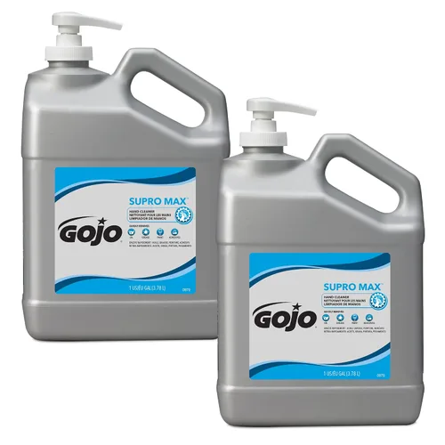 Vista 5 de GOJO Supro Max 0972-04 - Botella de bomba limpiadora de manos resistente, 4 unidades x 1/2 galones